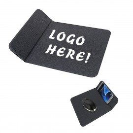 Leatherrete Wireless Charger Mouse Pad w/ Kickstand Logo Branded  Leatherrete Wireless Charger Mouse Pad w/ Kickstand Logo Branded