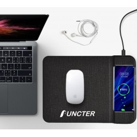 15W Wireless Mouse Pad w/Kickstand with Logo  15W Wireless Mouse Pad w/Kickstand with Logo