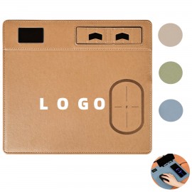 Personalized 15W Wireless Charging Mouse Pad With Phone Holder