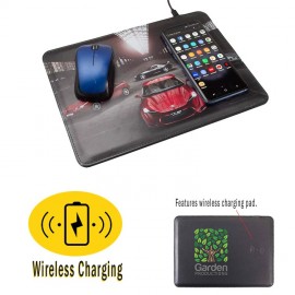 Promotional Wireless Charging Mousepad - Black