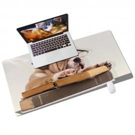 Promotional Mouse Pad w/Pattern of a Dog Wears Glasses (31.5