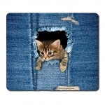 Custom Full Color Soft Top Fabric Rectangle Mouse Pad w/Rubber Base