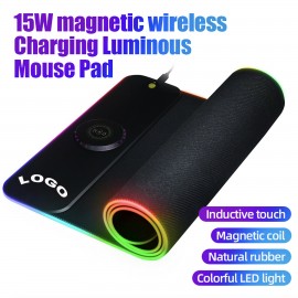 Logo Branded RGB Light-emitting Game Mouse Pad With 15W Wireless Charging  Logo Branded RGB Light-emitting Game Mouse Pad With 15W Wireless Charging