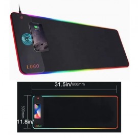 RGB Gaming Mouse Pad with Wireless Charging Custom Imprinted