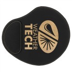 Black/Gold Laserable Leatherette Mouse Pad (9" x 10 1/4") with Logo