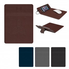 Wireless Charging Mouse Pad With Phone Stand with Logo  Wireless Charging Mouse Pad With Phone Stand with Logo