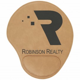 Promotional Light Brown Leatherette Mouse Pad