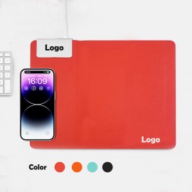 Personalized 15W Accord Wireless Charger Mouse Pad with Kickstand