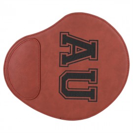 Red/Black Leatherette Mouse Pad with Logo  Red/Black Leatherette Mouse Pad with Logo