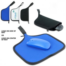 Travel Carrying Mouse Bag and Pad Combo with Logo