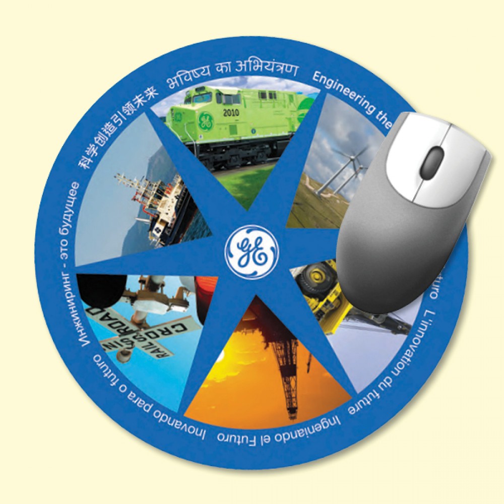 ReTreads 8" Round x3/32" Recycled Hard Surface Mouse Pad Logo Branded ReTreads 8" Round x3/32" Recycled Hard Surface Mouse Pad Logo Branded