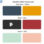 Custom Printed Double sided leather mouse pad / PU Leather Desktop Pad