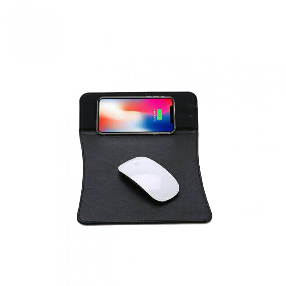 Logo Branded 3-in-1 Multi-functional Wireless phone charging pad stand w/ mouse pad