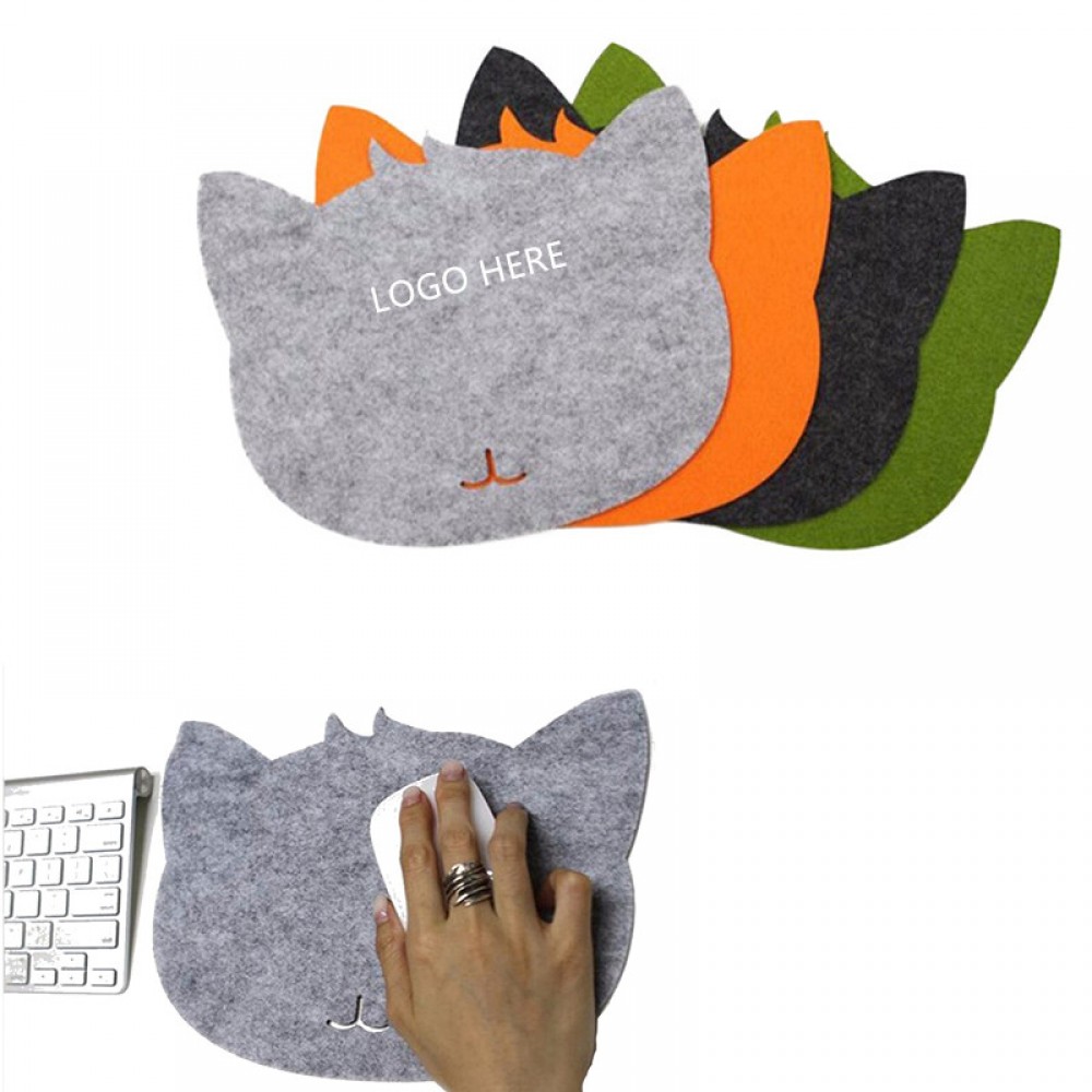 Personalized Kitty Felt Mousepad Home Office Gaming Laptop Computer Mouse