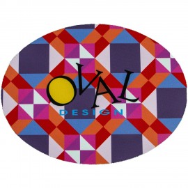 Oval Shape Soft Mouse Pad 9"x 6.75"x 0.125" with Logo