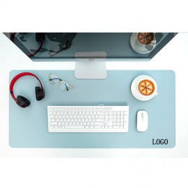 Waterproof Dual-sided Leather Desk Pad Protector(39.4¡x19.7") with Logo  Waterproof Dual-sided Leather Desk Pad Protector(39.4¡x19.7") with Logo