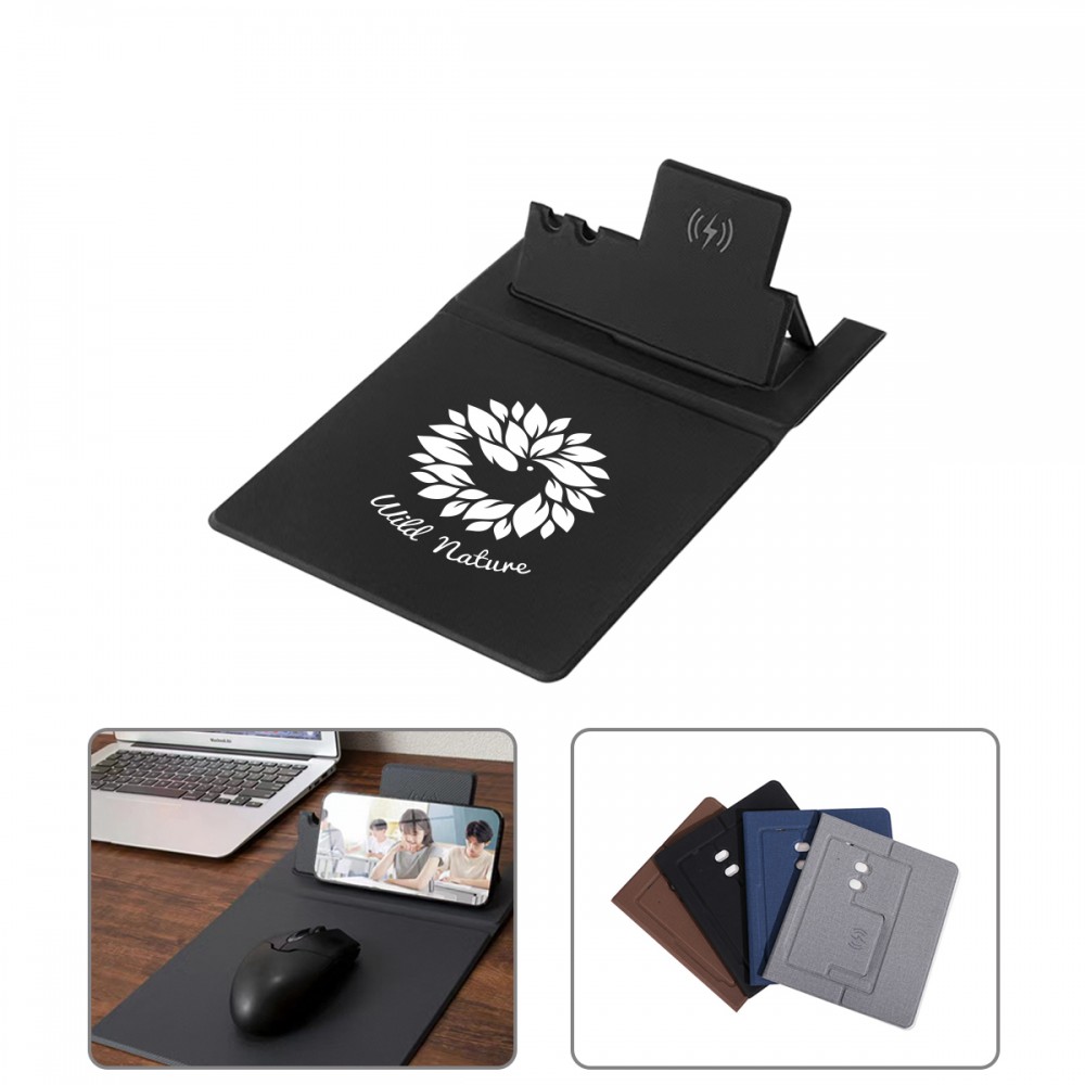 Custom Imprinted Mobile Wireless Charging Mouse Pad
