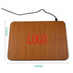 Promotional Wood grain wireless charging mouse pad