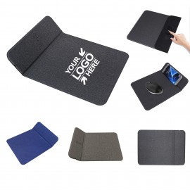 Logo Branded Wireless Charger Mouse Pad with Kickstand  Logo Branded Wireless Charger Mouse Pad with Kickstand