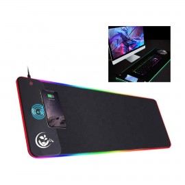 Logo Branded RGB Gaming Mouse Pad with Wireless Charging