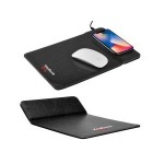 Custom Imprinted Wireless Charging Mousepad with Phone Stand