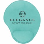 Logo Branded Teal Leatherette Mouse Pad