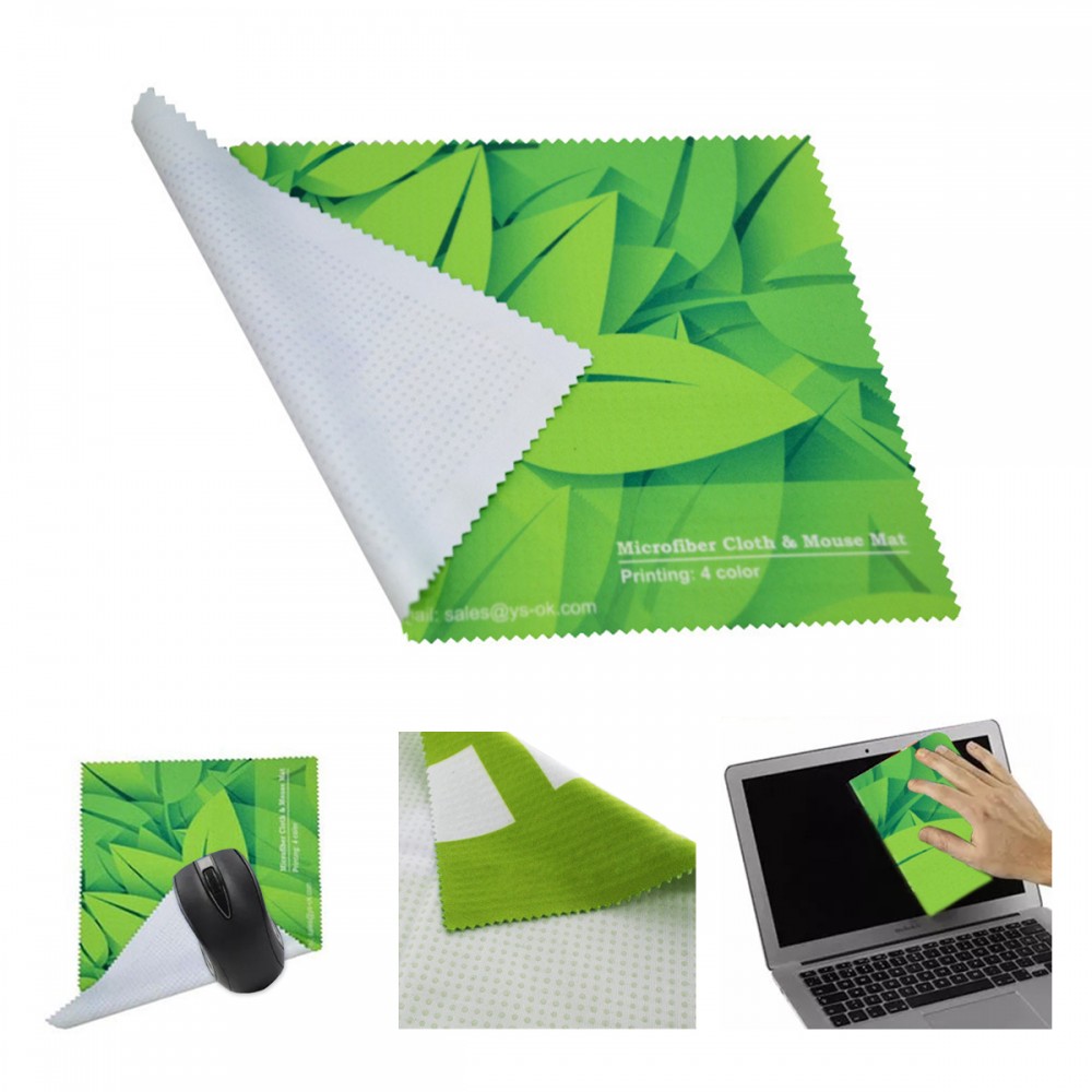 Custom Imprinted Microfiber Mouse Pad / Cleaning Cloth