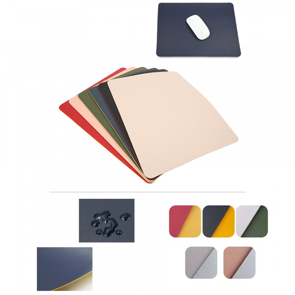 Leather Solid Color Simple Mouse Pad Custom Imprinted