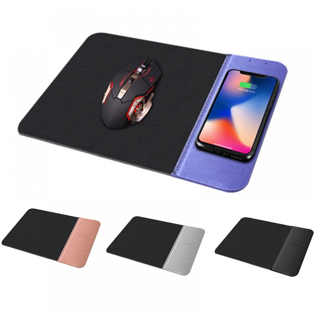 Mobile Phone Rubber Qi Wireless Charger Charging Mouse Pad with Logo