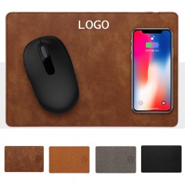 Wireless Charging PU Mousepad with Logo  Wireless Charging PU Mousepad with Logo