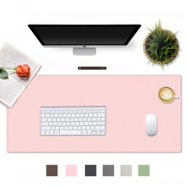 Logo Branded Multifunctional Office Leather Desk Mouse Pad