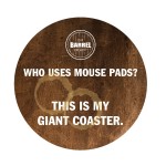 Hard Surface Mouse Pad | Circle | 7 1/2" dia. | White Foam | Full Color with Logo