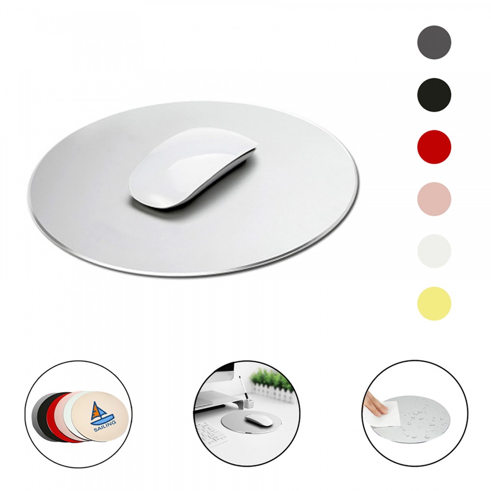 Round Aluminum Alloy Metal Mouse Pad Custom Imprinted Round Aluminum Alloy Metal Mouse Pad Custom Imprinted
