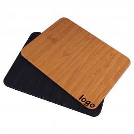Wood Grain Wireless Charging Mouse Pad with Logo