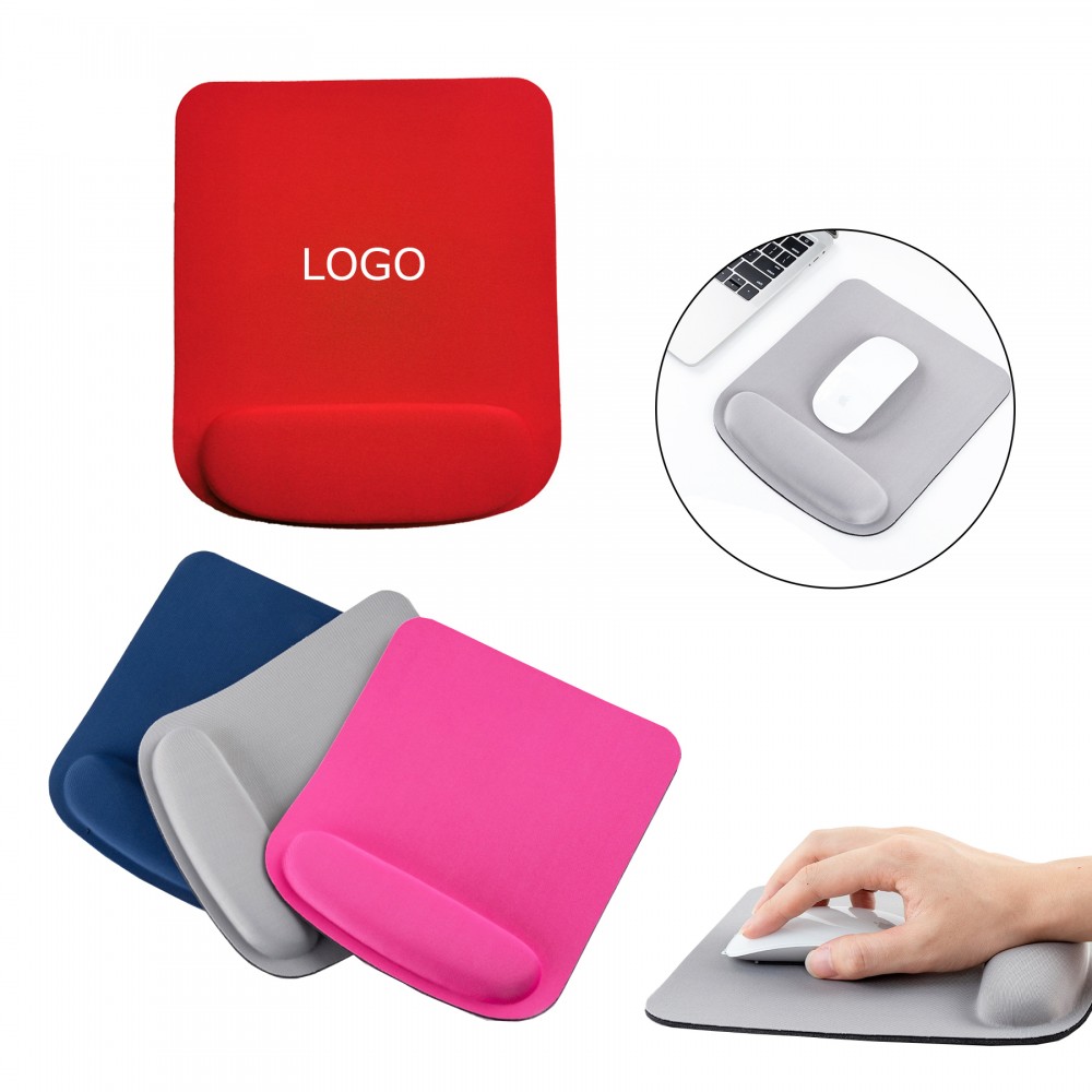 Square Mouse Pad with Wrist Support with Logo