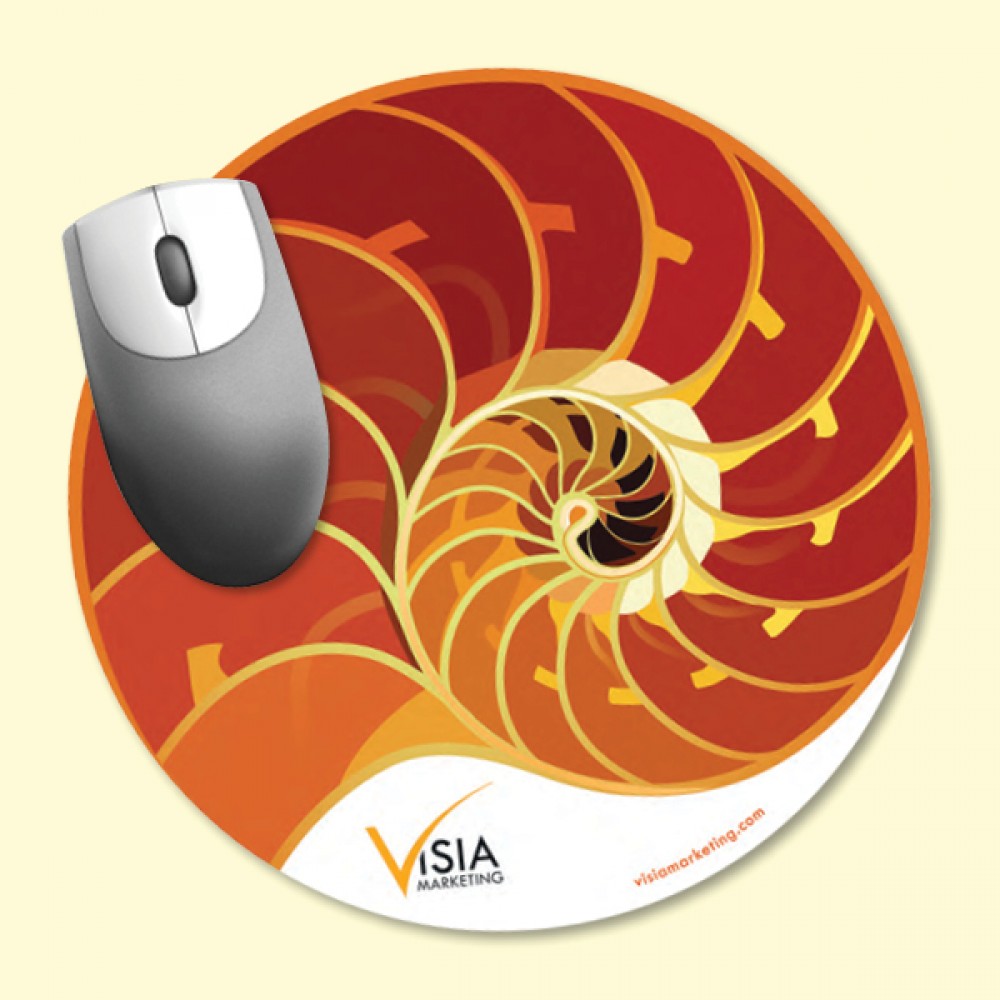 Customized Vynex Heavy Duty 8" Round x1/16" Hard Surface Mouse Pad