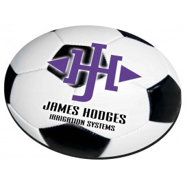 Soccer Ball Stock Round Natural Rubber Mouse Pad (8" Diameter) with Logo