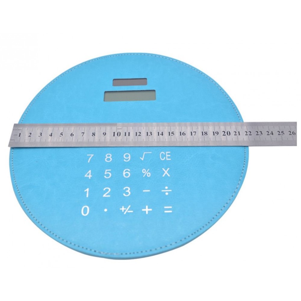 Solar powered 8 digital calculator with mouse pad with Logo