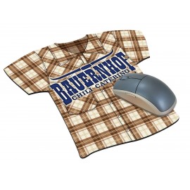 Shirt Look Natural Rubber Mouse Pad (4 Color Process) with Logo