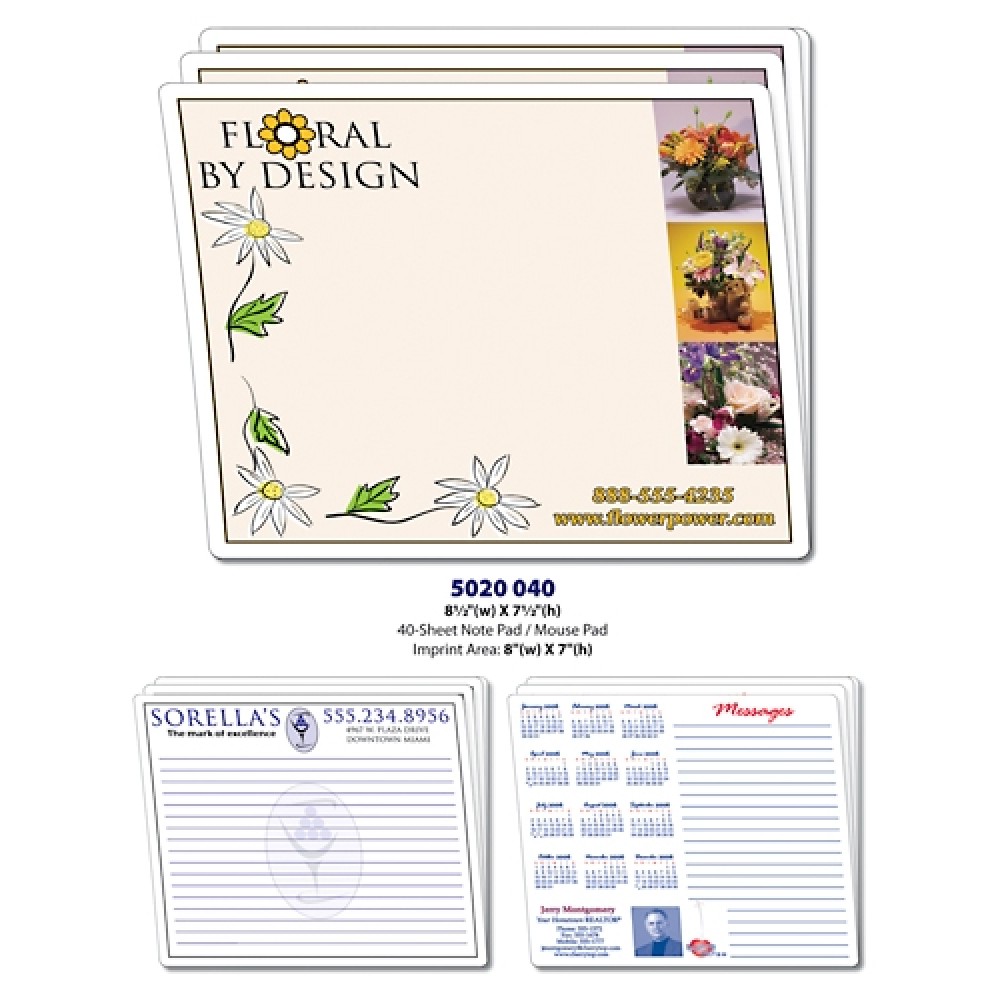 Custom Printed Write-Click Note Pad / Mouse Pad Combo Custom Printed Write-Click Note Pad / Mouse Pad Combo
