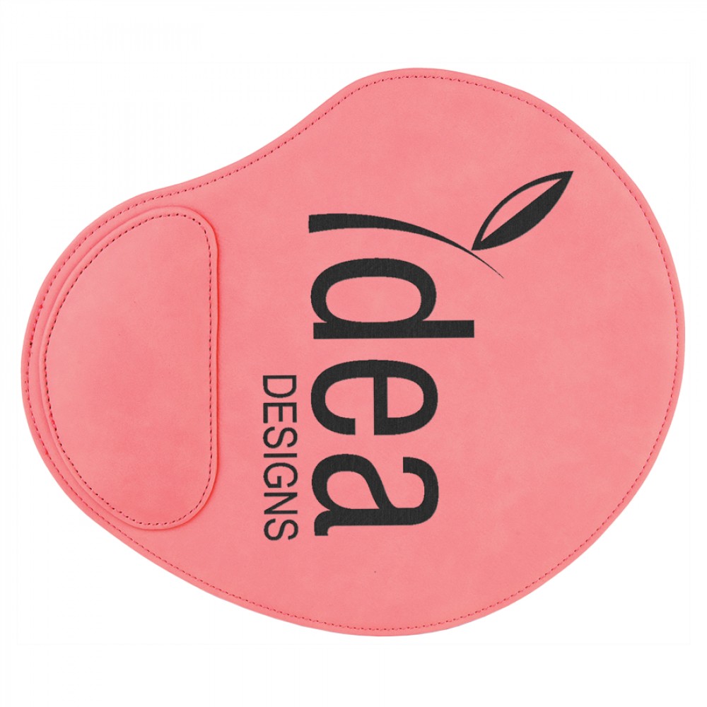 Customized Pink Laserable Leatherette Mouse Pad (9" x 10 1/4")