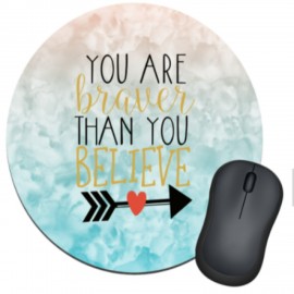 Single Color Screen Printed Neoprene Round Mouse Pad with Logo