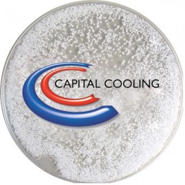 8" Diameter Translucent Mouse Pad - Snow Globe Chips W/ Or W/O Liquid Custom Imprinted