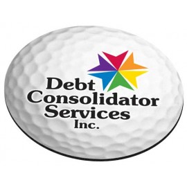 Golf Ball Stock Round Natural Rubber Mouse Pad (8" Diameter) with Logo