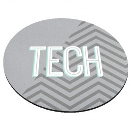 Logo Branded 9" Diameter Standard Neoprene Round Mouse Pad - 4 Color Process