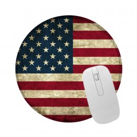 Anti-Slip Rubber Round Mouse Pad Stitched Edges Logo Branded