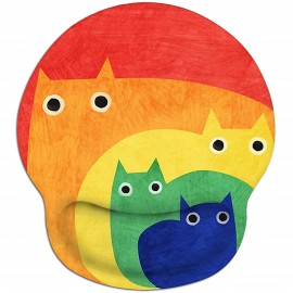 Rubber Mouse Pad with Wrist Support Rest Custom Imprinted  Rubber Mouse Pad with Wrist Support Rest Custom Imprinted