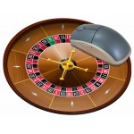Roulette Wheel Stock Round Natural Rubber Mouse Pad (8" Diameter) with Logo