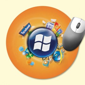 Custom Imprinted Origin'L Fabric 8" Round x1/16" Mouse Pad  Custom Imprinted Origin