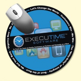 Custom Vynex Heavy Duty 8" Round x3/16" Hard Surface Mouse Pad
